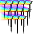 LANSOW Solar Spot Light Outdoor Color Changing, 12Pack Christmas Spotlights by LANSOW