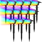 LANSOW Solar Spot Light Outdoor Color Changing, 12Pack Christmas Spotlights by LANSOW
