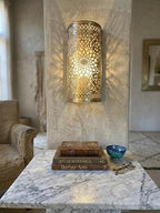 Set of 2 Moroccan Brass Wall Lamp Sconce Home Decor, Handmade Lighting Copper Metal Lights Turkish Lamp, Ramadan Candle Lantern, Candle Holder, Indoor Outdoor, Patio, Porch, Shelf, Garden (Kasbah) - Image 5