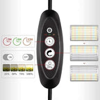LED Plant Grow Lights Strips for Indoor Plants Full Spectrum with Auto ON & Off Timer, T5 Sunlike Grow Lights Bar Growing Lamps for Greenhouse Shelves Hydroponics Succulent, 4 Dimmable Levels - Image 2