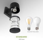 ASD Retro Outdoor Wall Lights - 60W 120V E26 Base ETL Exterior Lighting Fixtures, LED/CFL/Incandescent Bulb Outdoor Lights for House, Waterproof Patio Wall Sconces & Porch Decor 2 Pack - Image 6