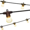 Enbrighten Bistro Outdoor String Lights, 48ft, 24 Bulbs, White Light Only by Enbrighten