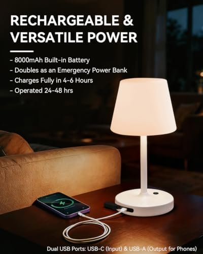 SAIWEYA Outdoor Waterproof Shower Lamp, 8000mAh Rechargeable Bathroom Lamp - Image 4