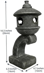 Pagoda Garden Statue - Japanese Garden Decor Grey Resin Pagoda Statue for Outdoor Zen Atmosphere - Image 3