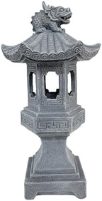 Pagoda Garden Statue, Resin Solar Japanese Pagoda Lantern, Decorative Zen Garden Landscape for Yard Patio Lawn, Style1, DéCors IntéRieurs - Image 3