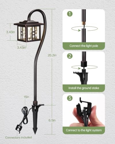 LITFIT Low Voltage Landscape Lighting, 4-Pack LED Pathway Lights Outdoor - Image 5