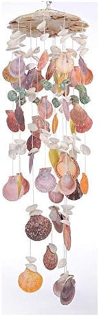 Nature's Melody Wind Chimes for Indoor, Seashell Tuned Unique Design, 25” by laddawan