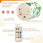 YETTASBIN St.Patrick's Day Gnome Flameless Candles with Remote Control and Timer, Adjustable Brightness Long Lasting Battery Operated LED Pillar Candles for Indoor Outdoor Party Home Decor, 2 Pack - Image 4