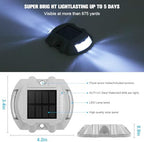 VOLISUN Solar Deck Driveway Dock Lights,Solar Pathway Lights,White 16 Pack - Image 2