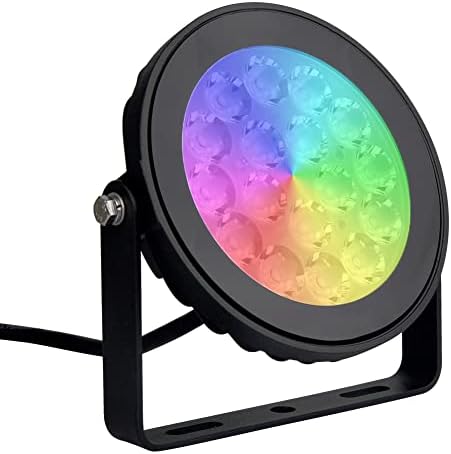 LGIDTECH FUTC02 Miboxer 9W RGB+CCT Outdoor LED Garden Spotlight AC 110V 16 Million Colors Changing,Color Temperature Adjustable.Smartphone APP Can't Control Directly by LGIDTECH