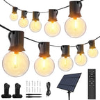 Ollny 2Packs 60FT 25 Bulbs Solar String Lights Waterproof with Remote by Ollny
