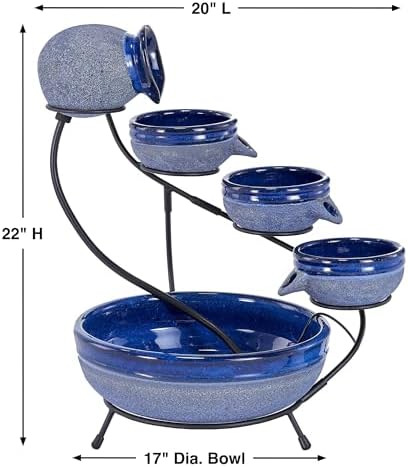 Ceramic Solar Cascade Blueberry Blue - Image 3