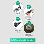 Solar Ground Lights Ip65 10 Lamp Beads Solar Garden Lights Outdoor Led Disk Lights Waterproof In-Ground Outdoor Landscape Lighting for Lawn Patio Pathway Yard Deck Walkway Flood Light,White Ligh - Image 6