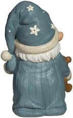 Sleepy Garden Gnome with Teddy Bear & Lantern - 9" Weatherproof Resin Statue - Indoor Outdoor Decor - Whimsical for Home, Patio & Lawn - Image 5