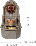 Tabletop Fountain Waterfall Sun Desktop Fountain Resin Running Water Ornaments Circulating Small Vintage Home Decoration - Image 2