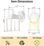 LIT-PaTH Outdoor Wall Light Fixture, Aluminum, LED 3000K, White, 1 Pack - Image 6