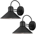 Globe Electric 44165 1-Light Outdoor Wall Sconce, 2-Pack, Weatherproof, Black Finish, Outdoor Lighting Modern, Wall Lighting, Porch Light, Front Porch Décor, Patio Décor, Outdoor, Bulb Not Included by GlobeElectric