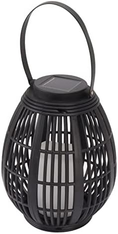 Keenso Solar Garden Lantern, Outdoor LED Hanging Lamp, Decorative Rattan Lantern for Lawn, Patio, Energy Saving Solar Energy, ABS Material - Image 4