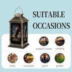 Solar Lantern Cinematic Eagle Gliding Vintage Wooden American Flag Outdoor Waterproof Garden Hanging Lantern Solar Powered Lighting Outside Table Lamp for Patio Deck Camping 1 Pack - Image 5