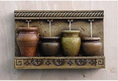 Maykoosh Wall Water Fountain Indoor Outdoor Decor - Resin Fountain with Pump - Beige Brown Finish by Maykoosh