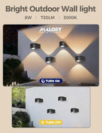 Outdoor Wall Lights 8W, 3000K 705 LM Modern Porch Light, Up Down Lights - Image 5