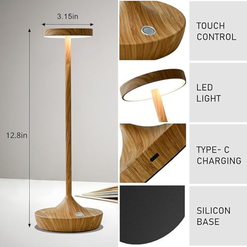 2 Pack Cordless Table Lamps, Rechargeable 6000mAh, 72H Runtime, Waterproof - Image 3