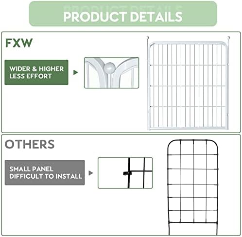 Decorative White Garden Fence 24 Pack for Pets Dogs 32in (H) x 55ft (L),Metal Wire Fencing Border Animal Barrier,Flower Bed Border for Landscape Patio Yard Outdoor, White - Image 5