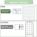 Decorative White Garden Fence 24 Pack for Pets Dogs 32in (H) x 55ft (L),Metal Wire Fencing Border Animal Barrier,Flower Bed Border for Landscape Patio Yard Outdoor, White - Image 5