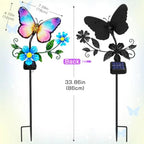 EDOF Solar Garden Lights Solar Butterfly with Sparkling Light-Up Wings Multi-Color Changing,Waterproof Colorful Butterfly Decor,Birthday Gifts Women Mom,Decorative Figurine for Yard Porch Patio Lawn - Image 2