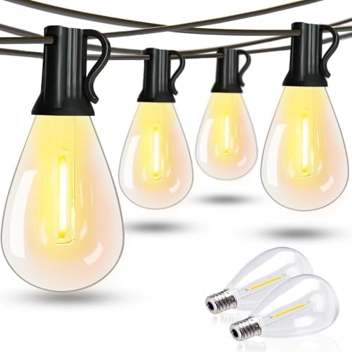 300FT Outdoor String Lights,120+2 Led Waterproof Shatterproof Edison Bulbs by Tenmiro