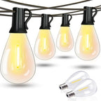 300FT Outdoor String Lights,120+2 Led Waterproof Shatterproof Edison Bulbs by Tenmiro