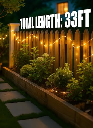 Solar String Lights, 6 Pack Total 198Ft 600 LED Fairy Lights Warm White - Image 5