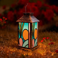 Solar Lantern Retro Frosted Glass Fox Art Outdoor Waterproof Garden Hanging Lantern Solar Powered Lighting Outside Solar Light for Patio Yard Camping, Gifts for Women Mom by Unknown