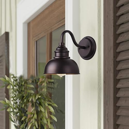 Oil Rubbed Bronze Dusk to Dawn Outdoor Lights 2 Pack, 9 Inch Farmhouse Barn Lights Outdoor,Outside Wall Light for House, Garage, Doorway, Porch - Image 3