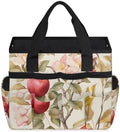 Apples Flowers Garden Tool Bag Tote for Men Women Multiple Pockets Wide Mouth Heavy Duty Waterproof Tool Organizer Bag for Outdoor Lawn Yard Portable Gardening Storage With Elasticbands by Unknown