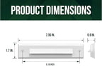 GKOLED 6 Pack LED Low Voltage Stair Lights, Linear Shape Cutoff Outdoor Step Lights, Landscape Lighting, 2W 9-15V AC/DC 3000K Waterproof Accent Deck Lights, Die-cast Aluminum, Glossy White - Image 4
