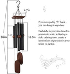 Astarin Wind Chimes Outdoor Deep Tone, Memorial Wind Chimes Outdoor, Gifts for Housewarming/ Mother Day/ Christmas, Outdoor Decor for Patio, Garden, Yard, Home (36 Inch Black Wind Chime) - Image 3