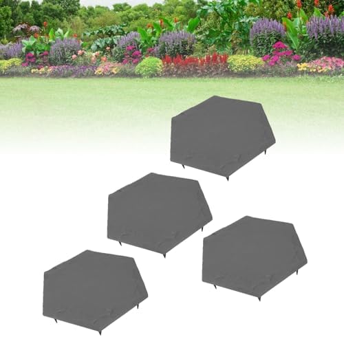 4Pcs Large Stepping Stones,Outdoor Stepping Stones with 24pcs Ground Stakes,Outside Flooring Pavers Decorative for Garden Yard Lawn Pathway Walk Way (Grey) - Image 6