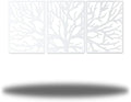 Riverside Designs 3 Panel Tree | Large Metal Art Sectioned Steel Decor | Made In USA | Multiple Sizes and Colors (White, 24") by Allyoursteeld%C3%A9corneeds