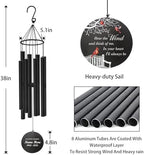 Personalized Wind Chimes, Memorial Gifts, Cardinal Wind Chime for Loss of Loved Dad/Mom, in Memory of Husband/Wife, 36inch Deep Tone Wind Chimes for Condolences - Image 6