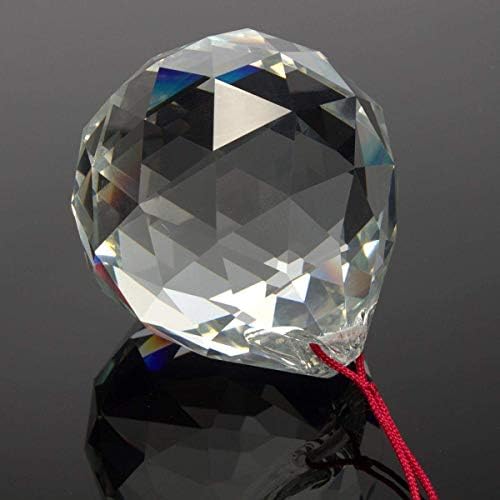 Petrichor Fengshui Clear Crystal Hanging Ball for Good Luck & Prosperity - Home Decoration/Gifting (60 MM/Pack of 2) - Image 2