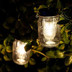 2 Pack Cordless Hanging Mason Jar Lanterns Small Cordless Lamp with Timer - Image 3