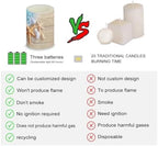 4 Pack Flickering Flamless Candles with Remote Battery Operated Elictric LED Pillar Candles with Timer for Outdoor Beach Wedding Coastal Home Decorations, Ocean Starfish - Image 5