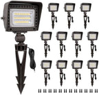 Gardenreet 12V Low Voltage Landscape Flood Lights, 5-20W, 3CCT, 12 Pack by Gardenreet