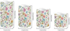 Pink Blue Floral Electric Fake Candles Battery Operated with Remote Timer Flickering Flameless Candles Set of 4 LED Pillar Battery Powered Candles for Home Decor Outdoor Festival Decor - Image 2