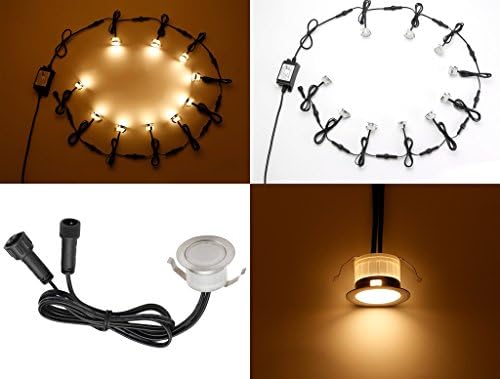 FVTLED Low Voltage LED Deck Light Waterproof Outdoor Garden Yard Decor Lamps Recessed Wood Decking Stair Landscape Pathway LED Step Lighting (6pcs, Warm White) - Image 7