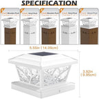 SIEDiNLAR Flickering Flame Solar Post Cap Lights 4 Modes 10 Pack (White) - Image 4