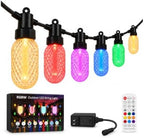 Outdoor String Lights, Waterproof RGBW Color Changing Patio Lights, 50FT by BBG