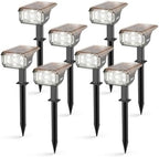 LEREKAM Solar Spot Lights Outdoor,40 LEDs Solar Outdoor Waterproof Landscape Lights with 3 Light Modes, Solar Powered Garden Yard Wall Lights Auto On,Off for Patio 8 Pack by LEREKAM