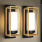 ALVIME Black and Gold Wall Sconce Set of 2 by ALVIMELIGHTING